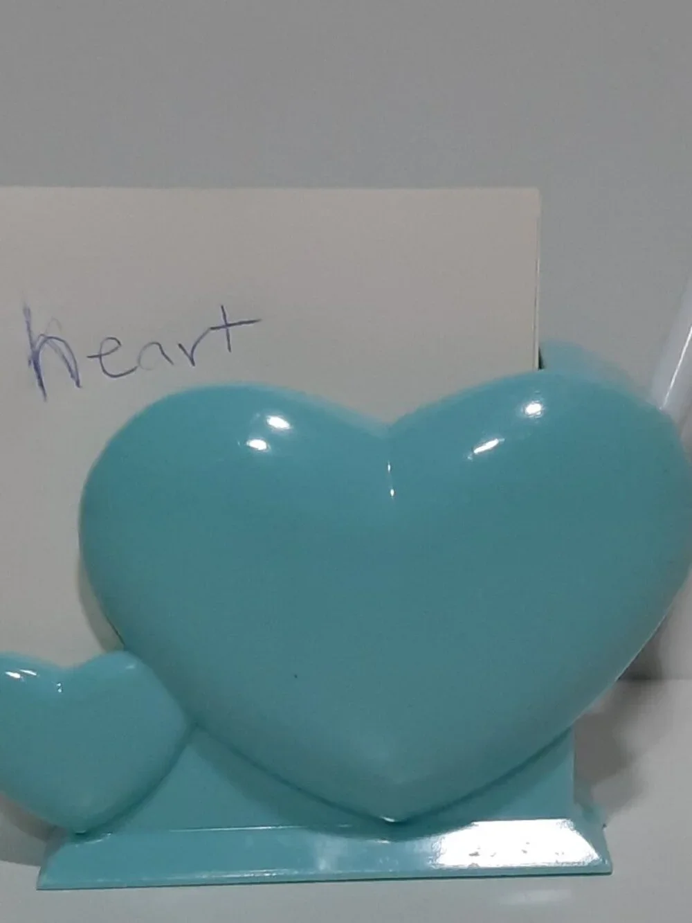 Vintage 1995 Heart Notes Aqua Blue Memo Holder Arrow Pen Paper Original Box